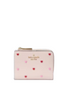 Kate Spade New York Boxed Madison Heart Studs Small L-Zip Wallet Powdered Sugar