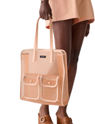 Kate Spade New York Breezy Mesh Tote Bag Light Cantaloupe