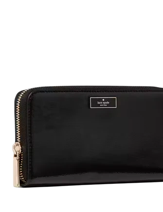 Kate Spade New York Bridget Crinkle Patent Large Continental Wallet Black