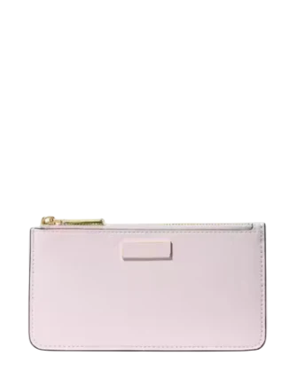 Kate Spade New York Bridget Crinkle Patent Large Slim Card Holder Lilac Moonlight