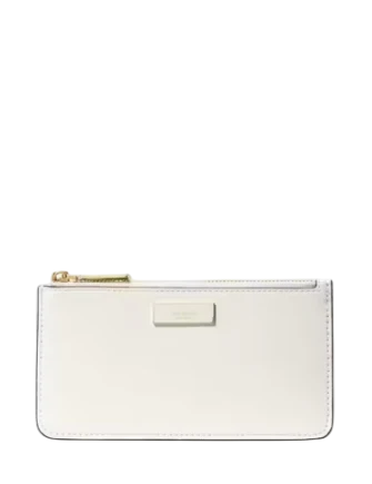 Kate Spade New York Bridget Crinkle Patent Large Slim Card Holder Meringue