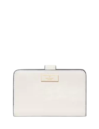 Kate Spade New York Bridget Crinkle Patent Medium Compact Bifold Wallet Meringue