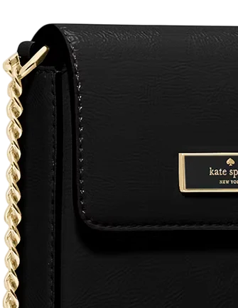  Kate Spade New York Bridget Crinkle Patent Phone Crossbody Black