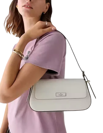 Kate Spade New York Bridget Crinkle Patent Small Flap Shoulder Meringue