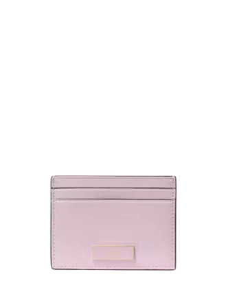 Kate Spade New York Bridget Crinkle Patent Small Slim Card Holder Lilac Moonlight
