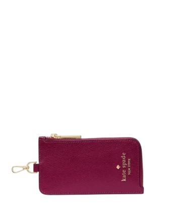Kate Spade New York Card Case Lanyard Dark Raspberry