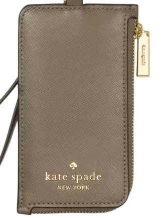 Kate Spade New York Card Case Lanyard Oyster Shell