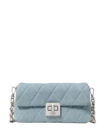 Kate Spade New York Carey Denim Wallet On Chain Blue