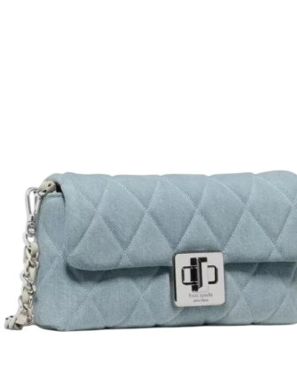 Kate Spade New York Carey Denim Wallet On Chain Blue