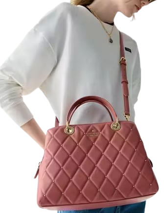 Kate Spade New York Carey Quilted Medium Sullivan Satchel Pomegranate