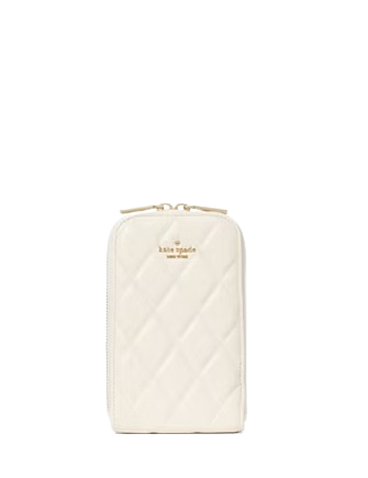 Kate Spade New York Carey Quilted North South Phone Crossbody Meringue