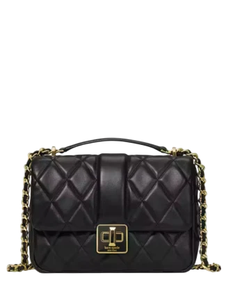 Kate Spade New York Carey Quilted Small Flap Crossbody Black