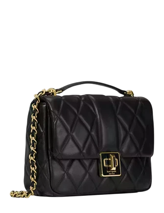 Kate Spade New York Carey Quilted Small Flap Crossbody Black