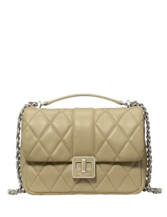 Kate Spade New York Carey Quilted Small Flap Crossbody Elm