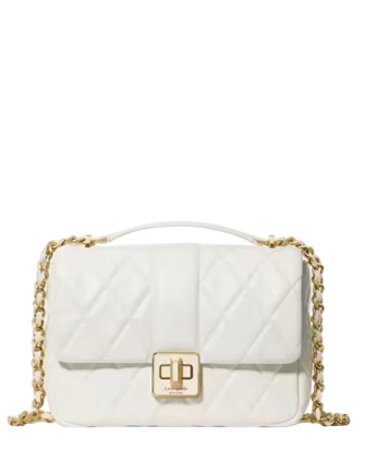 Kate Spade New York Carey Quilted Small Flap Crossbody Meringue