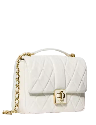 Kate Spade New York Carey Quilted Small Flap Crossbody Meringue