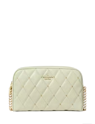 Kate Spade New York Carey Quilted Studded Chain Camera Bag Sage Bundle