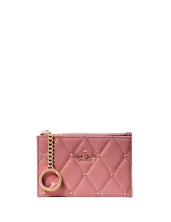 Kate Spade New York Carey Quilted Studded Small Card Holder