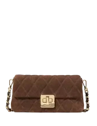 Kate Spade New York Carey Quilted Suede Mini Crossbody