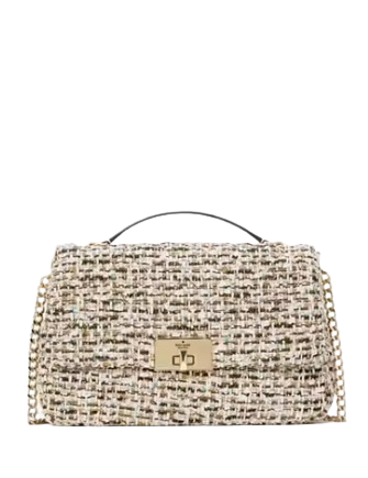 Kate Spade New York Carey Tinsel Tweed Medium Flap Shoulder Bag