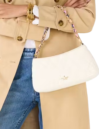 Kate Spade New York Carey Tweed Convertible Crossbody  Cream 