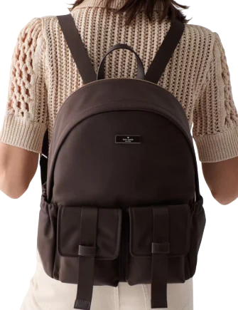 Kate Spade New York Carter Ksnyl Cargo Large Backpack Hot Fudge
