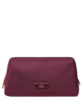 Kate Spade New York Carter Nylon Cosmetic Pouch Deep Cherry