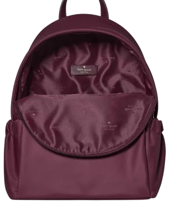 Kate Spade New York Carter Nylon Dome Backpack Deep Cherry