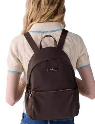 Kate Spade New York Carter Nylon Dome Backpack Hot Fudge