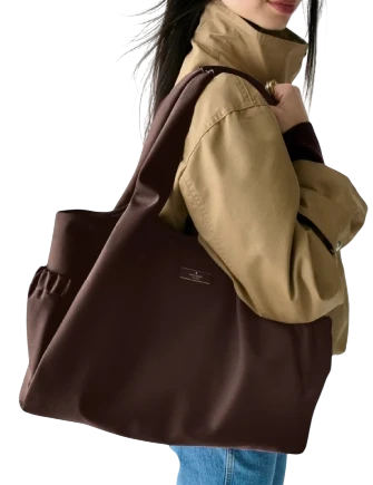 Kate Spade New York Carter Nylon Large Baby Bag Hot Fudge