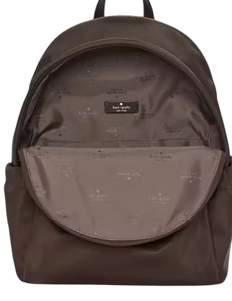 Kate Spade New York Carter Nylon Large Backpack Hot Fudge