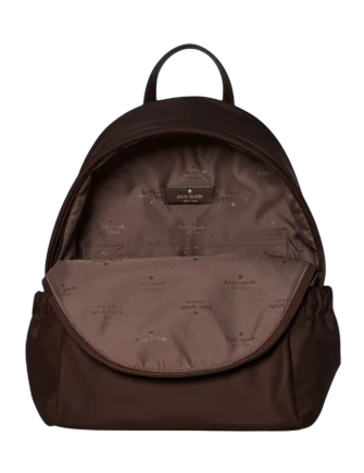 Kate Spade New York Carter Nylon Large Dome Backpack Hot Fudge