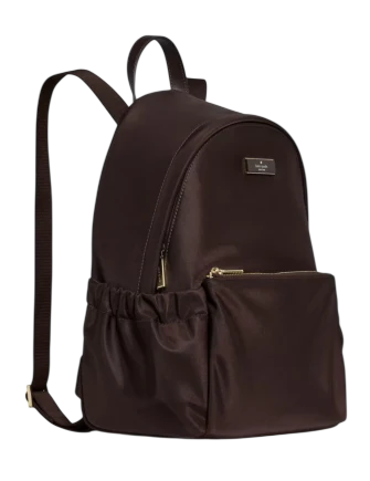 Kate Spade New York Carter Nylon Large Dome Backpack Hot Fudge