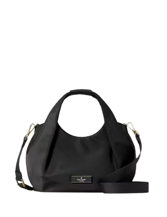 Kate Spade New York Carter Nylon Small Pleated Crossbody Black