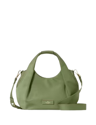 Kate Spade New York Carter Nylon Small Pleated Crossbody Cedar Stand