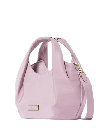 Kate Spade New York Carter Nylon Small Pleated Crossbody Lavender Smoke