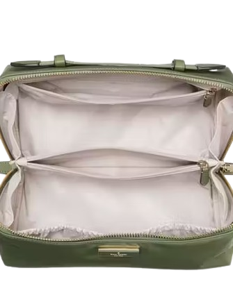 Kate Spade New York Carter Nylon Travel Cosmetic Pouch Cedar Stand