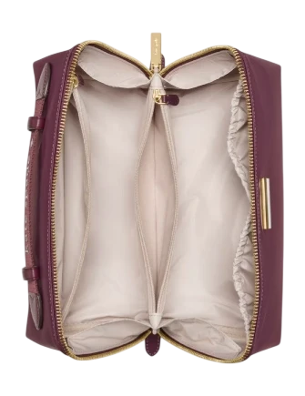Kate Spade New York Carter Nylon Travel Cosmetic Pouch Deep Cherry