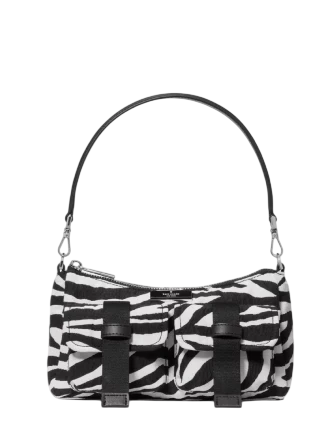 Kate Spade New York Carter Zebra Cargo Crossbody Bag  Natural  Black