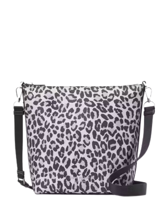 Kate Spade New York Chelsea Spotted Leopard Large Duffle Crossbody Violet Mist