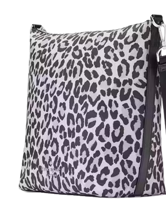 Kate Spade New York Chelsea Spotted Leopard Large Duffle Crossbody Violet Mist