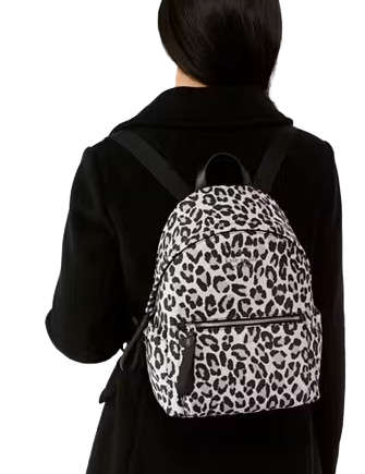 Kate Spade New York Chelsea Spotted Leopard Medium Backpack Violet Mist