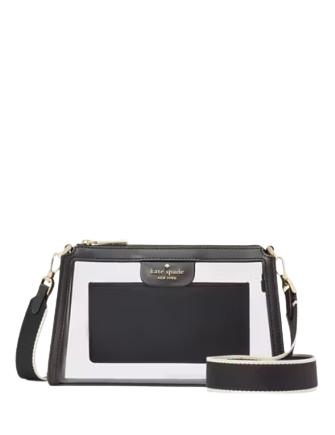 Kate Spade New York Clare Clear Small Crossbody Black