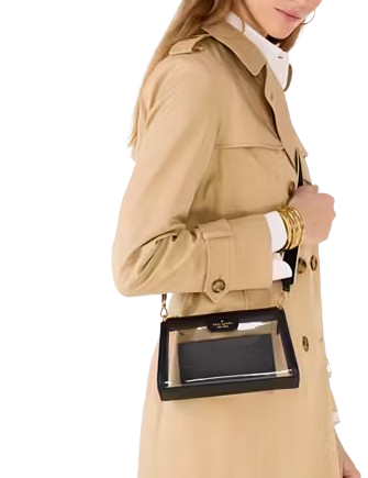 Kate Spade New York Clare Clear Small Crossbody Black