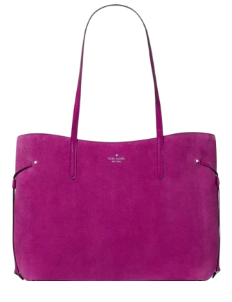 Kate Spade New York Cleo Suede Tote Bag Beet