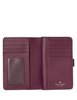 Kate Spade New York Croc Embossed Medium Bifold Wallet Deep Cherry