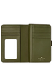 Kate Spade New York Croc Embossed Medium Bifold Wallet Enchanted Green