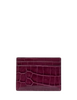 Kate Spade New York Croc Embossed Small Slim Card Holder Deep Cherry 