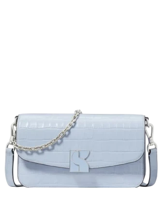 Kate Spade New York Dakota Croc-embossed Medium Convertible Shoulder Bag North Star 