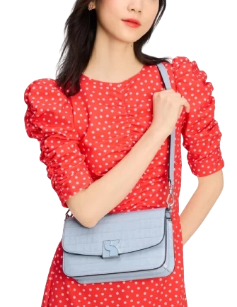 Kate Spade New York Dakota Croc-embossed Medium Convertible Shoulder Bag North Star 